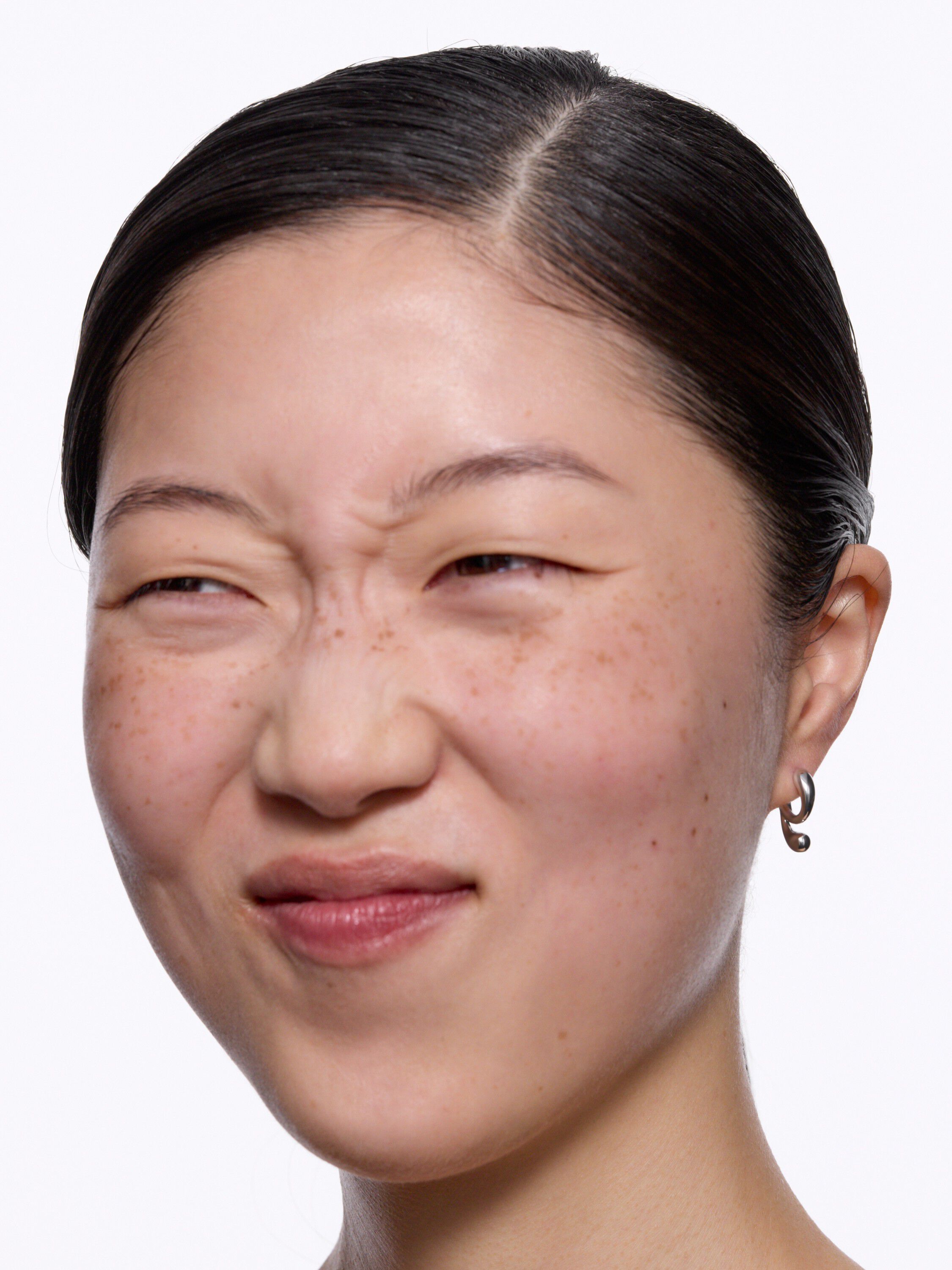 Mermaid Splash Huggie Silver