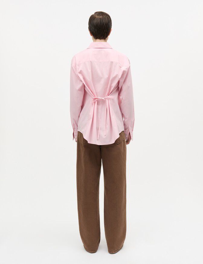 Peach Poplin Shelly Shirt