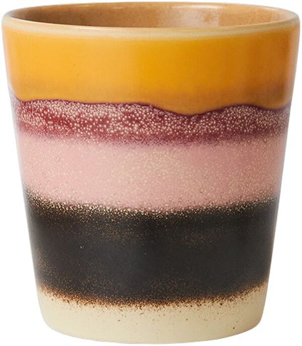 70s ceramics coffee mug sunset