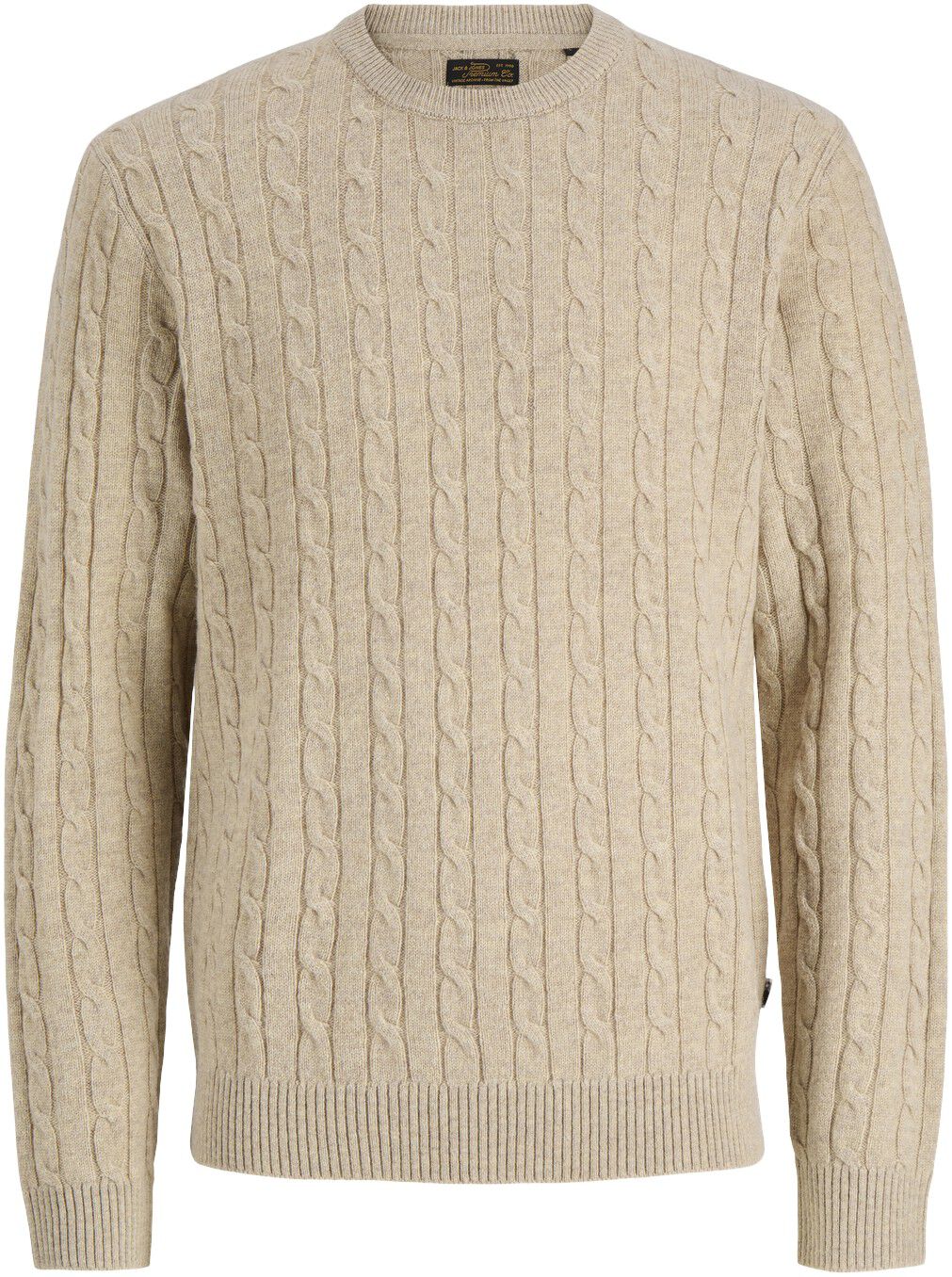 Jprblulambswool Knit Cable Crew Neck