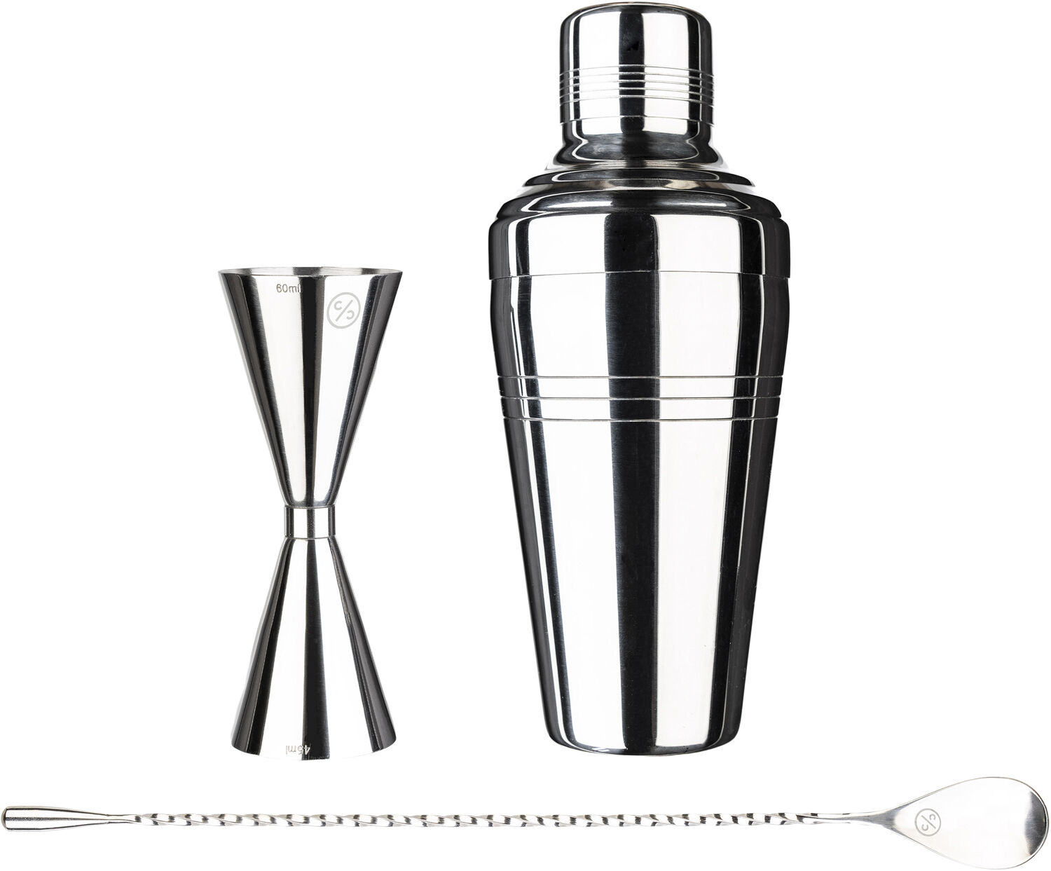 Bar Kit Mini 3-del Shaker, Jigger, Pourer