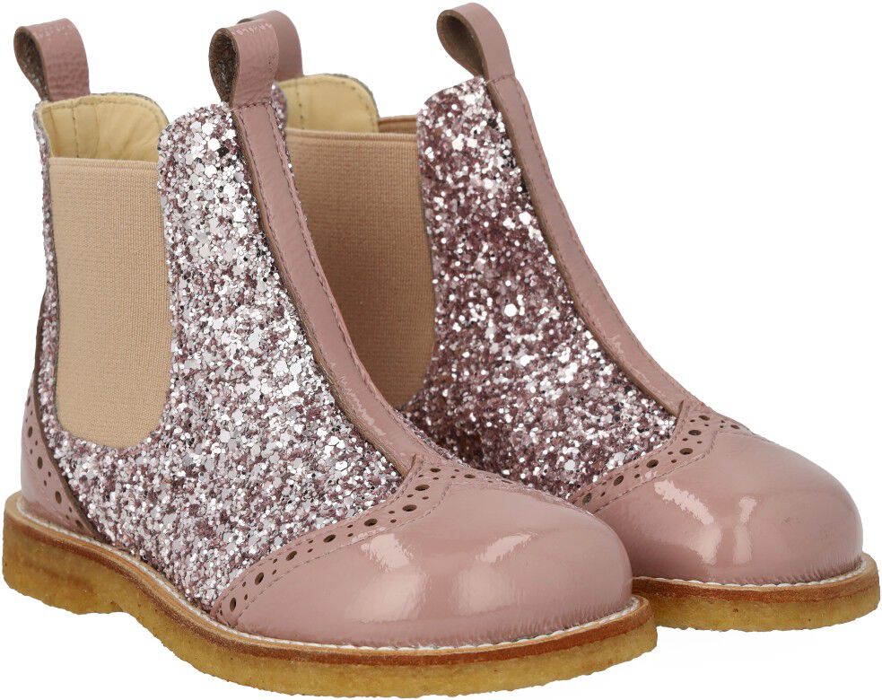 Chelsea St&oslash;vle Med Glitter Og Brogues Detaljer