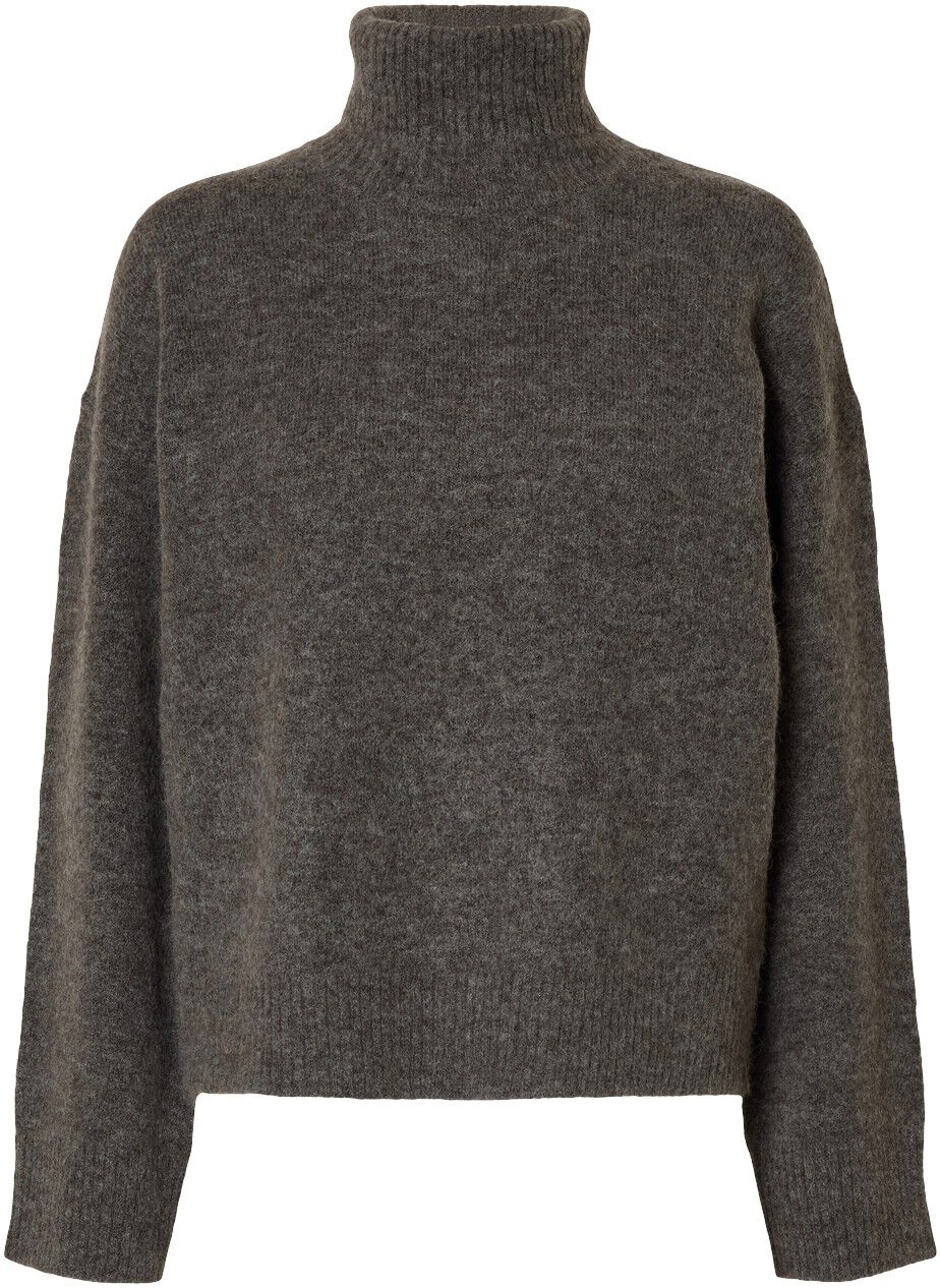 Slflulu Ls Knit Roll Neck Noos