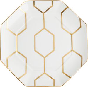 GIOGLD Plate Octagonal 23. 4cm 9. 2in WH