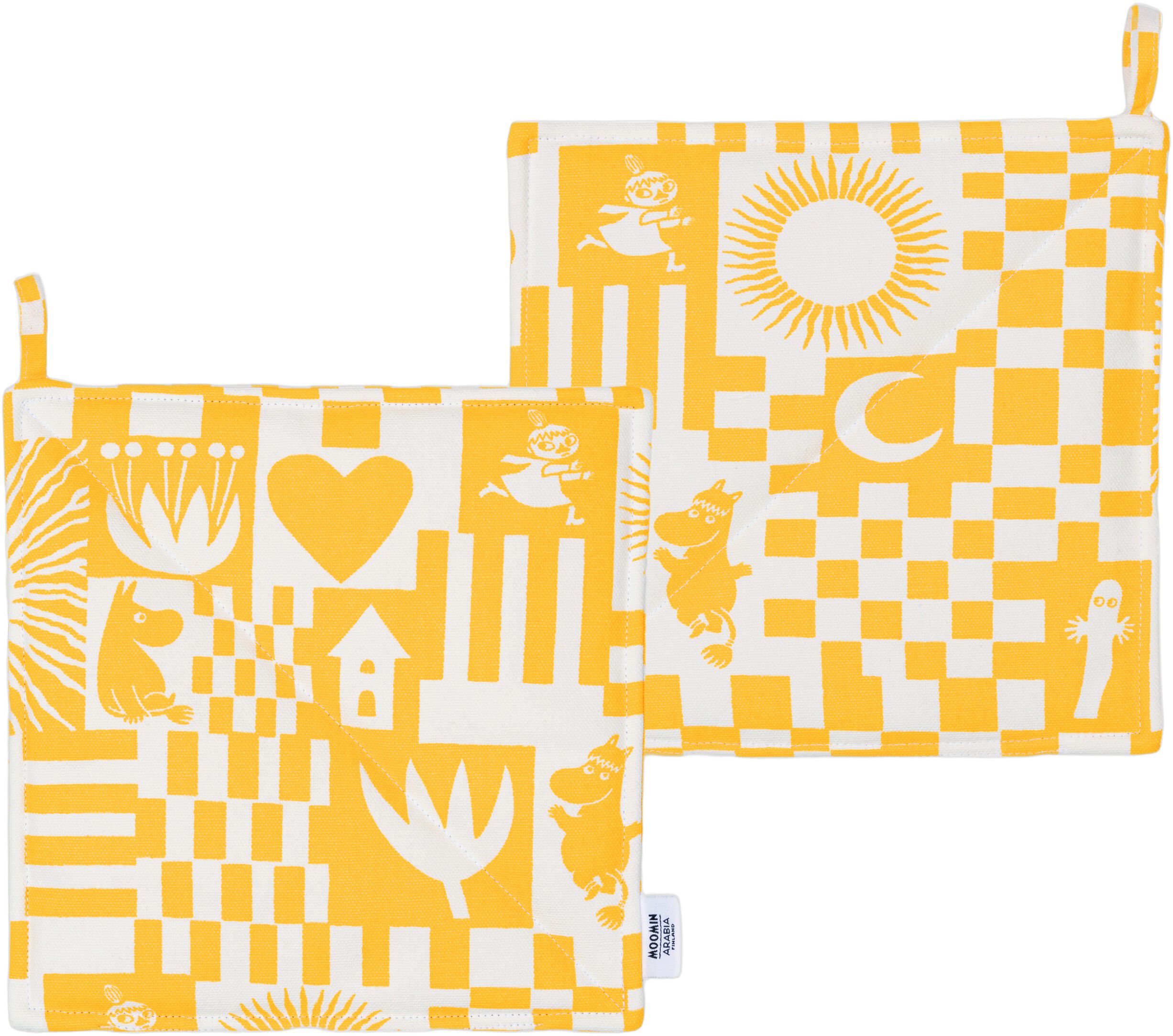 Moomin Arabia grydelapper Fest gul