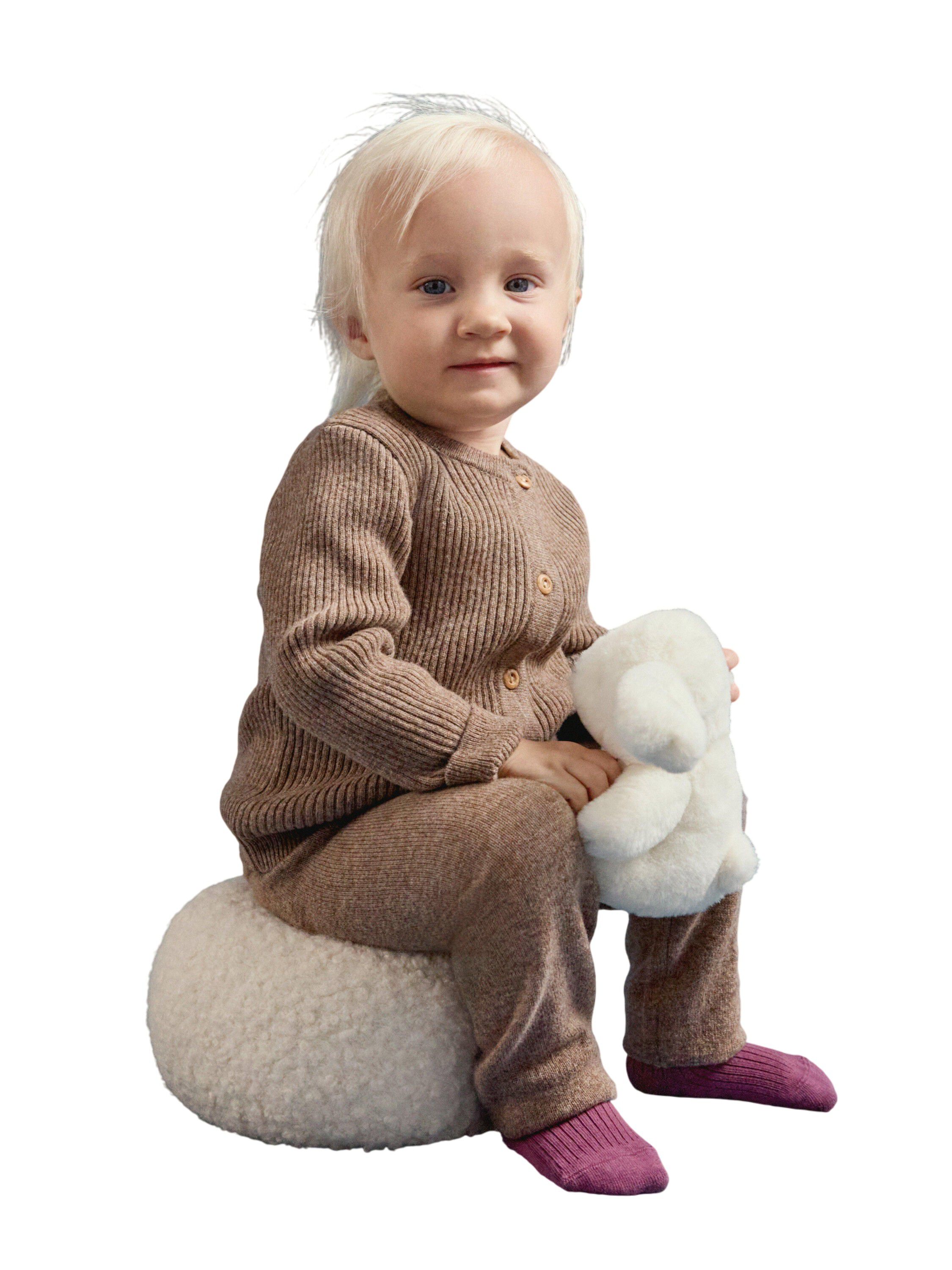 Soft rib-knit cardigan in merino wo