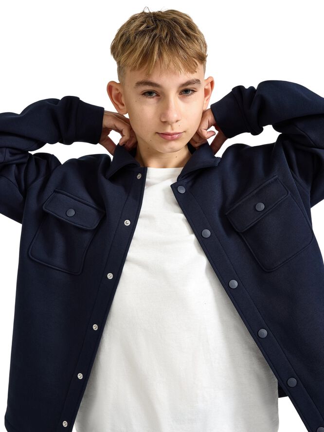 Soft overshirt in cotton jersey ble