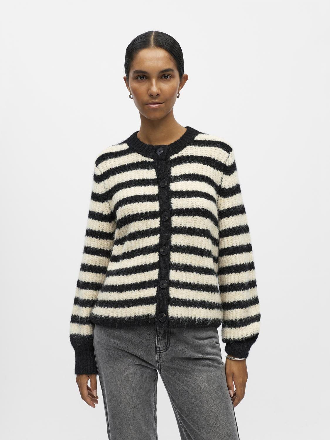 OBJMILU LS RE KNIT CARDIGAN DIV