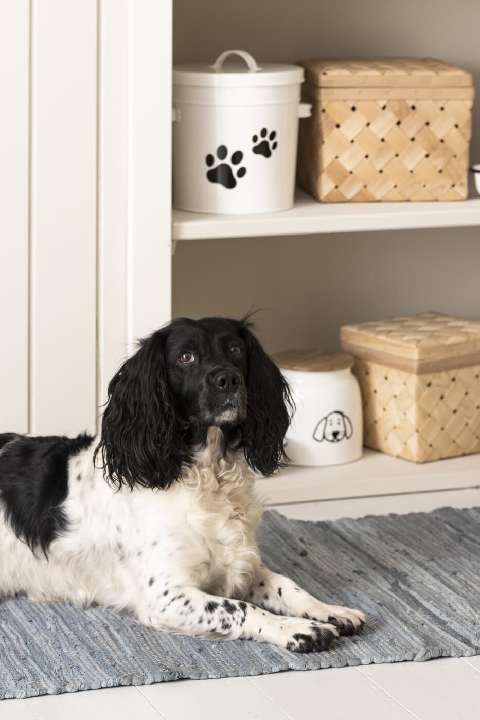 Spand m/l&aring;g hvid m/potemotiv 5 ltr