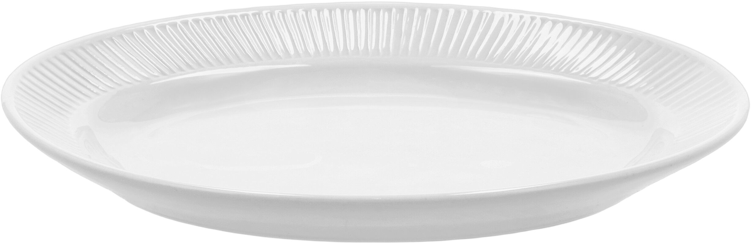 Serveringsfat Pliss&eacute; 28 x 19 cm Hvit