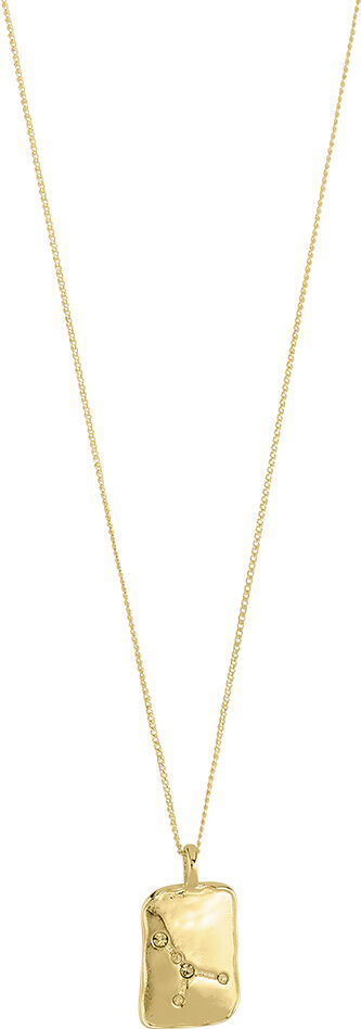 CANCER recycled Zodiac Sign necklace, gold-plated