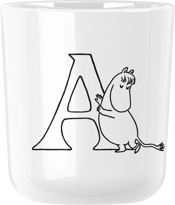 Moomin ABC kopp - A 0.2 l. Moomin white