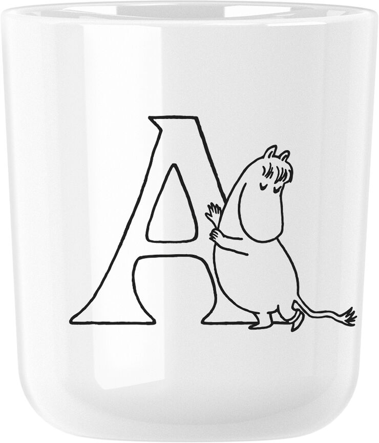 Moomin ABC kopp - A 0.2 l. Moomin white