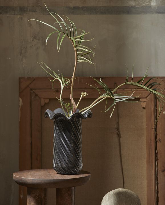 KORO vase, glass - grey