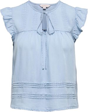 ONLCHARIS LIFE SL TIE NECK TOP WVN