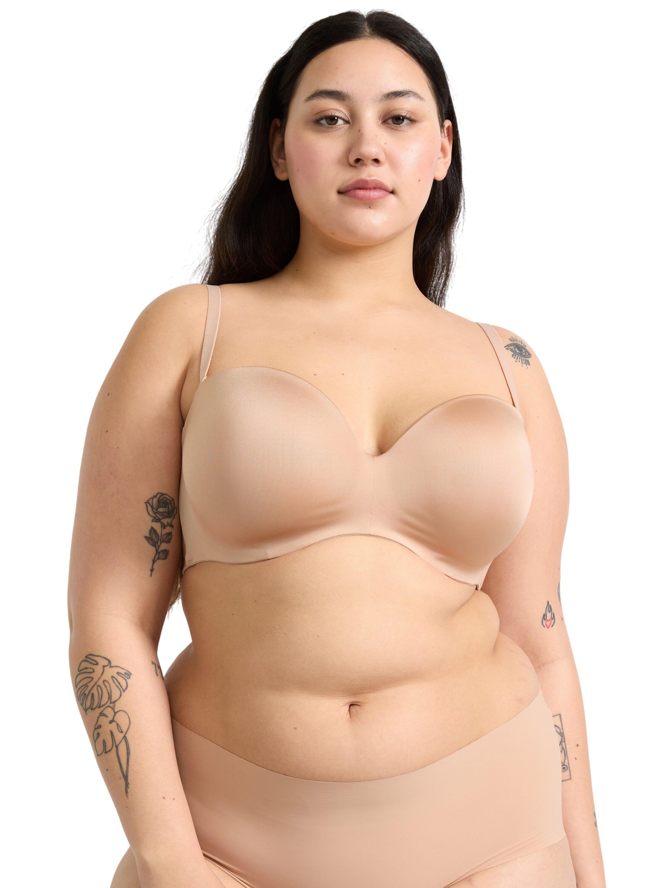 Soft, versatile strapless bra with