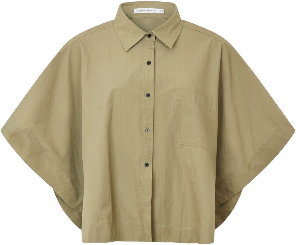 Poplin curved hem shirt - Berte