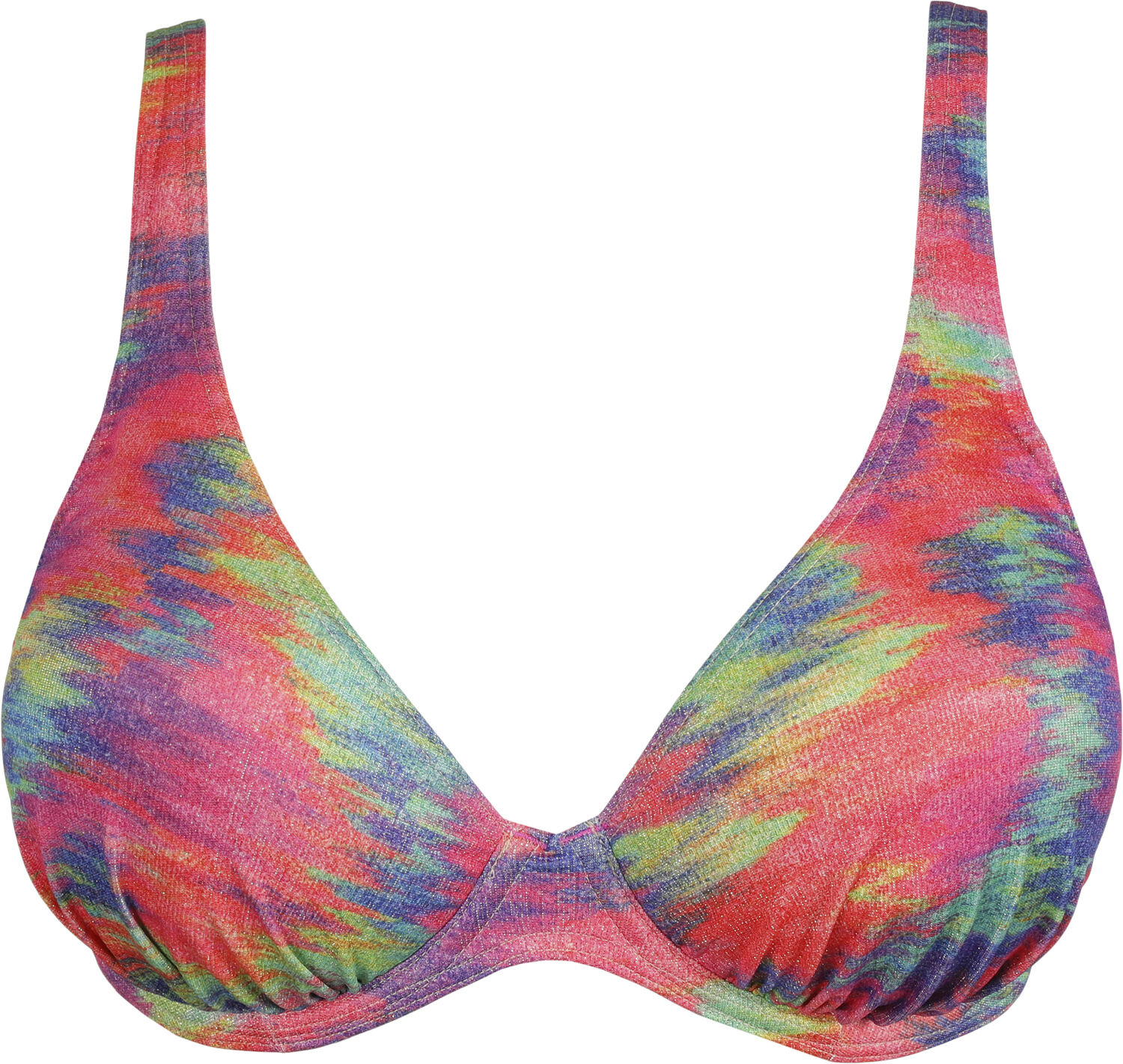 Cairo bikinitop med dyb udsk&aelig;ring og delvis vattering