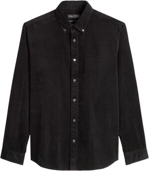 Button down collar, long sleeves, r