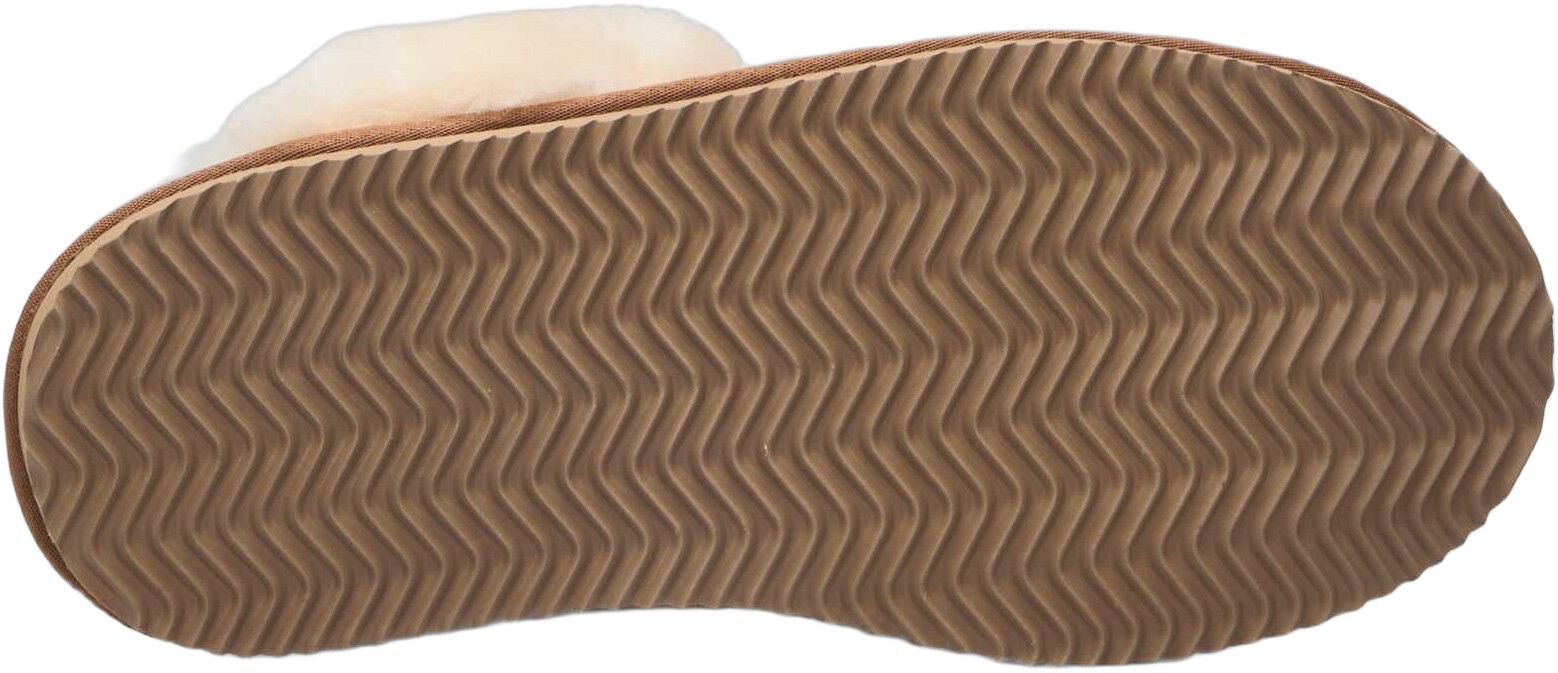 RHSydney Shearling reversed slippers almond