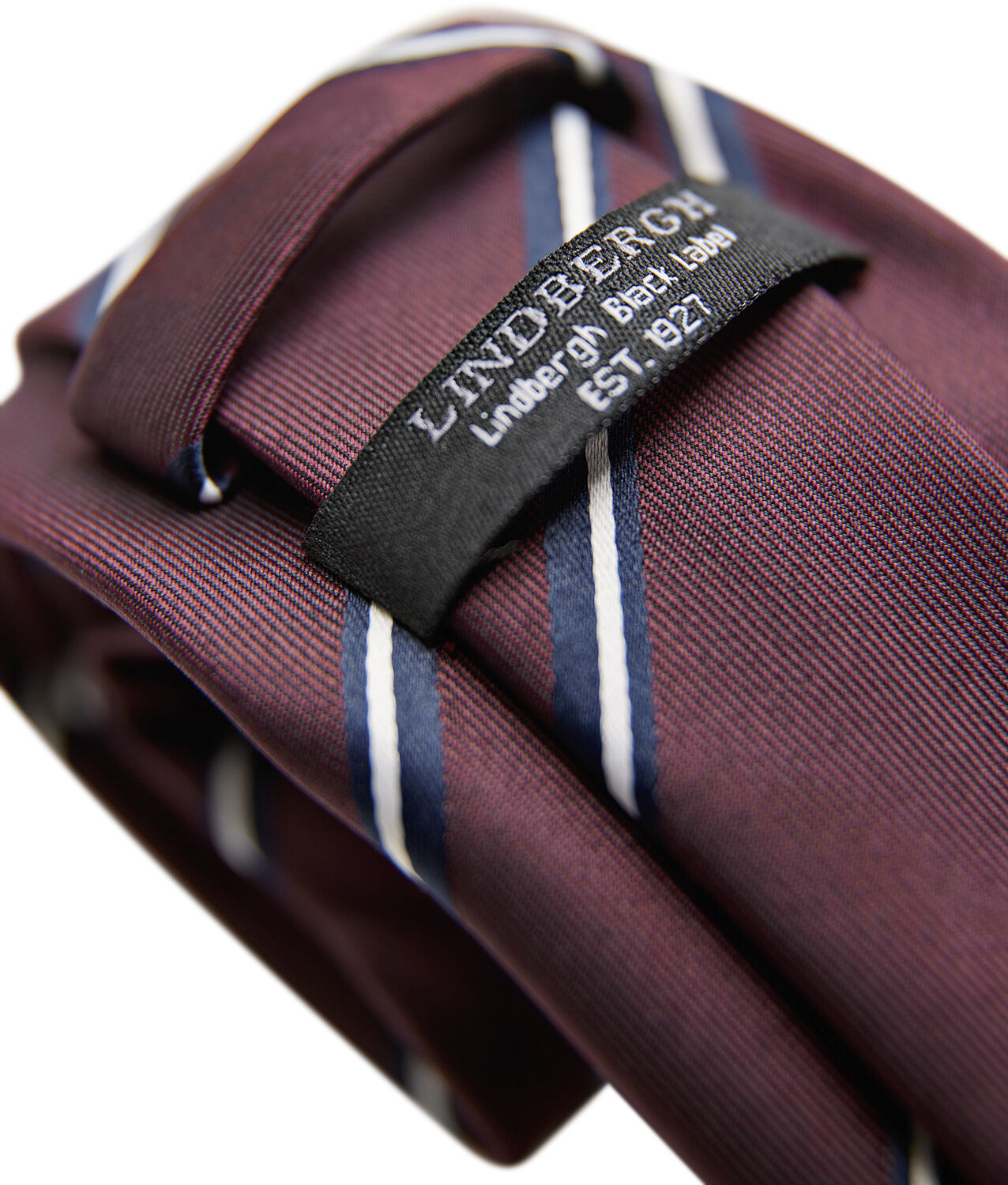 Polyester tie with stripe 7 cm