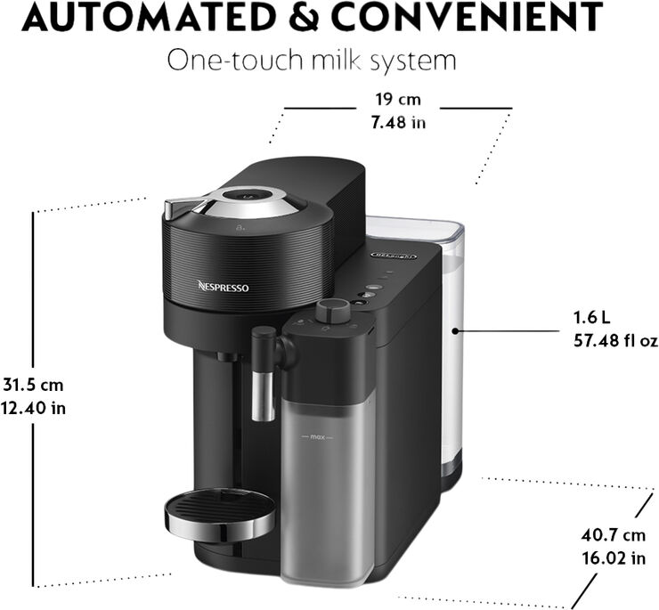 Nespresso Vertuo Lattissima Coffee Machine Delonghi, Matt