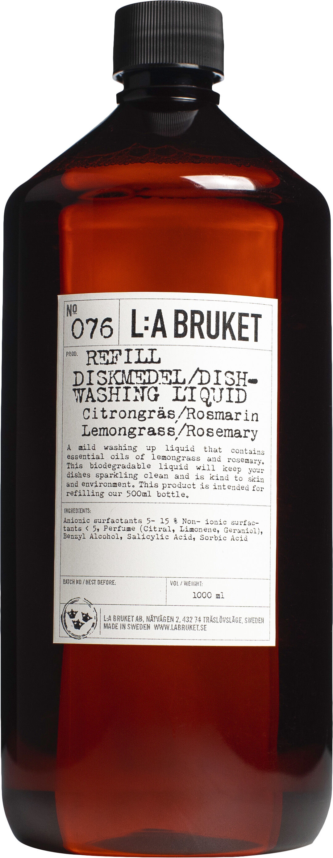 Refill Dish Washing Liquid Lemongrass/Rosemary