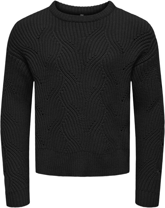 KOGKATIA LS STRUCTURE O-NECK CP KNT