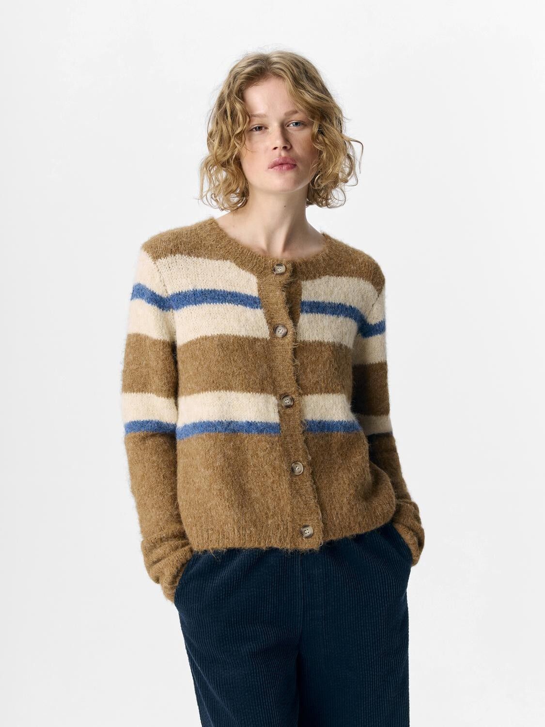 OBJGALIA L/S RE KNIT CARDIGAN NOOS