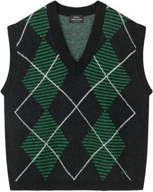 Comfy Wool Harper Argyle Vest