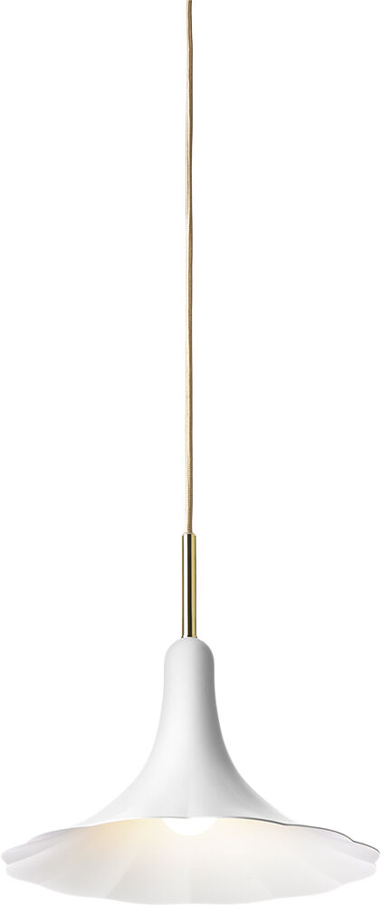 Petalii 1 Small, white / polished brass
