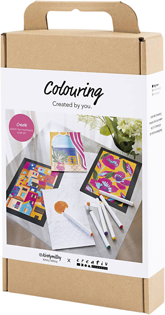 DIY Kit Farvel&aelig;gning, Paint by numbers, markers