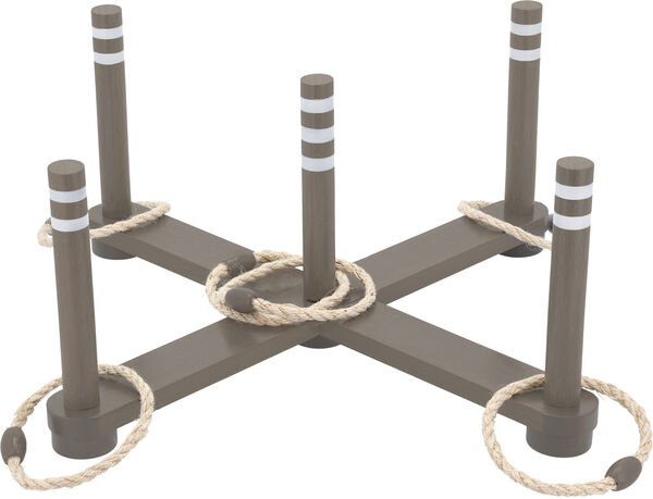 Ringspill 62 x 62 x 25 cm Grå/Brun Gummitre