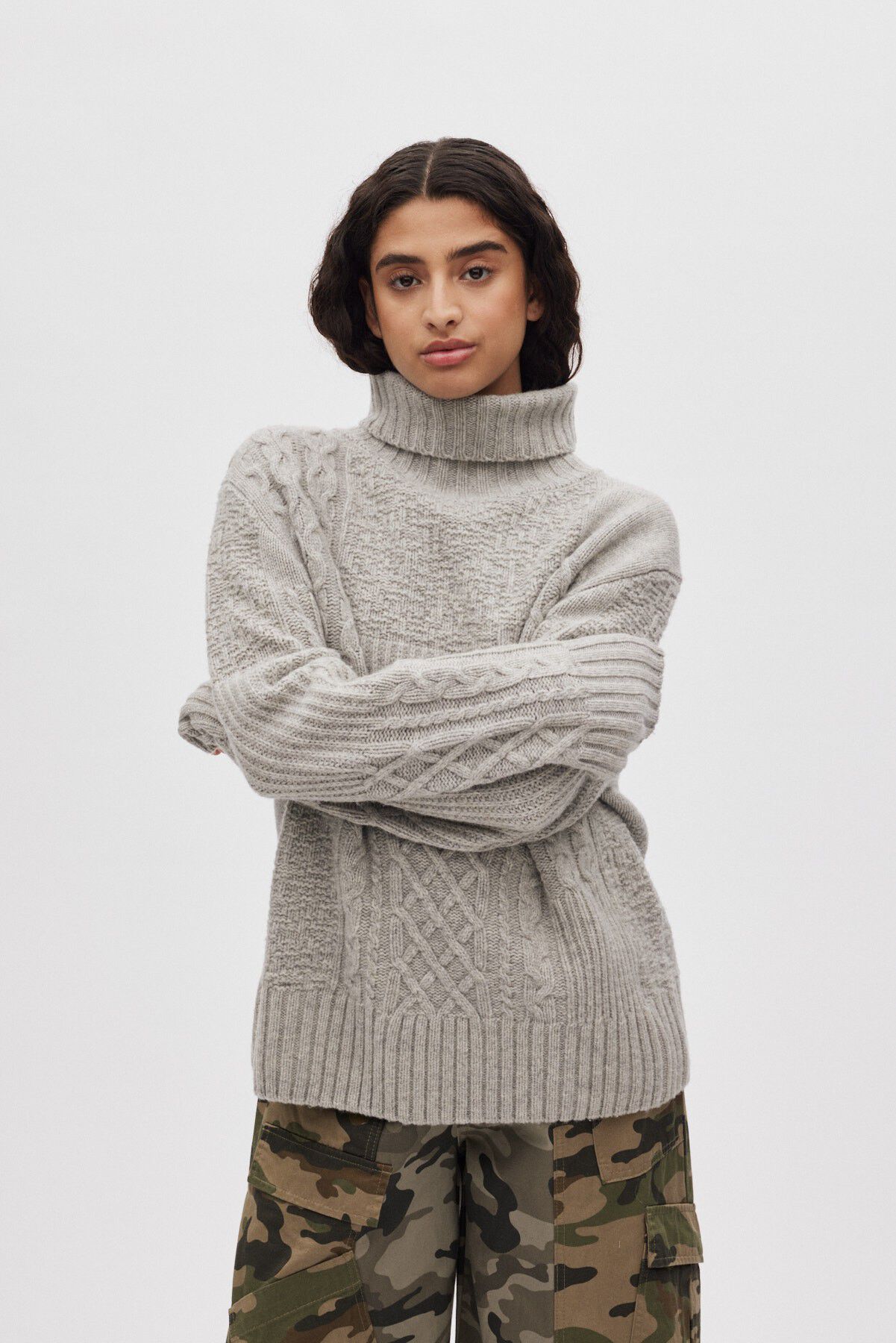 Patchwork knit sweater - Anli