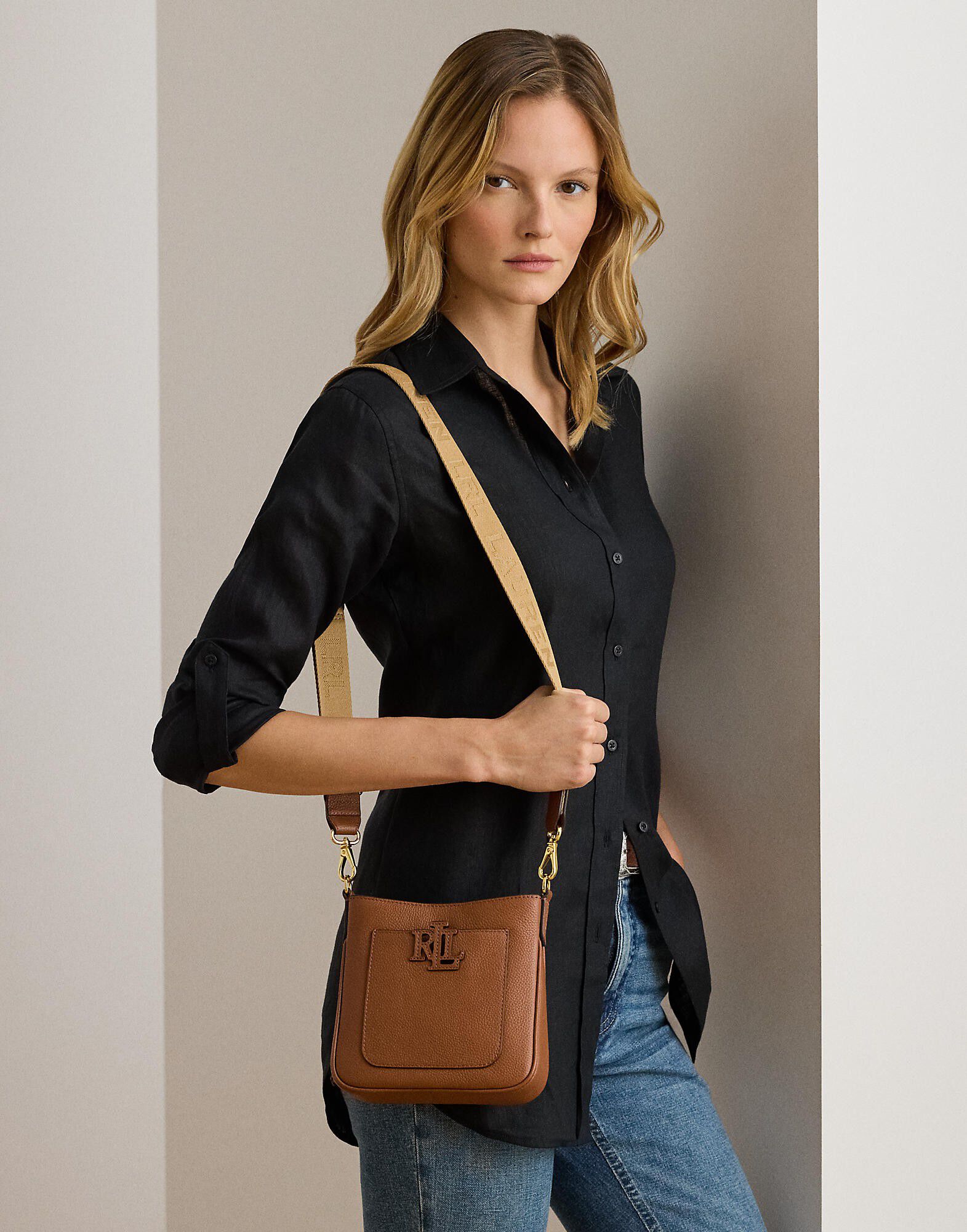 Pebbled Leather Small Cameryn Crossbody