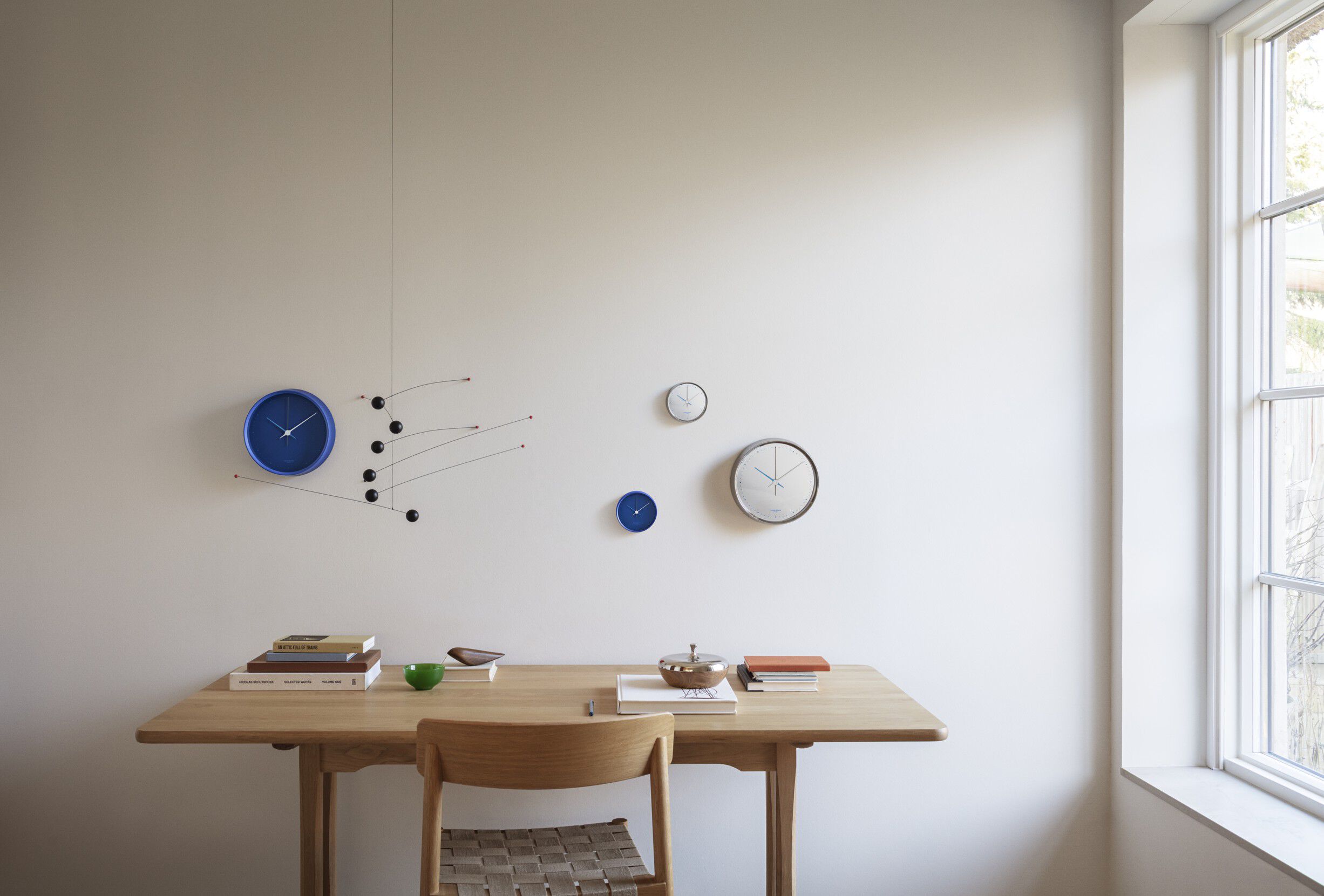 HENNING KOPPEL WALL CLOCK 10CM ICONIC BLUE