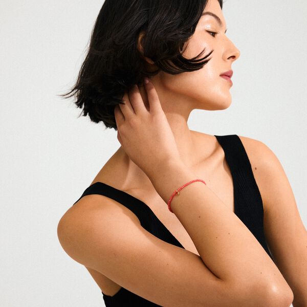 INDIE bracelet peach, gold-plated