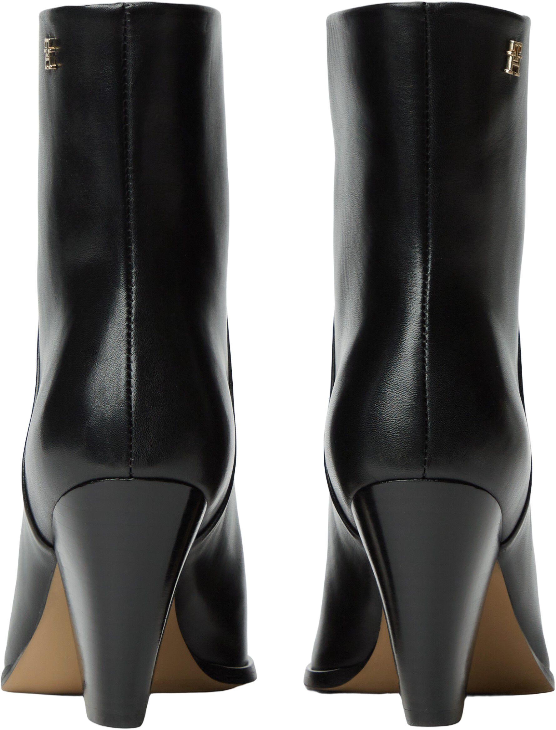 Leather Stiletto Heel Ankle Boots