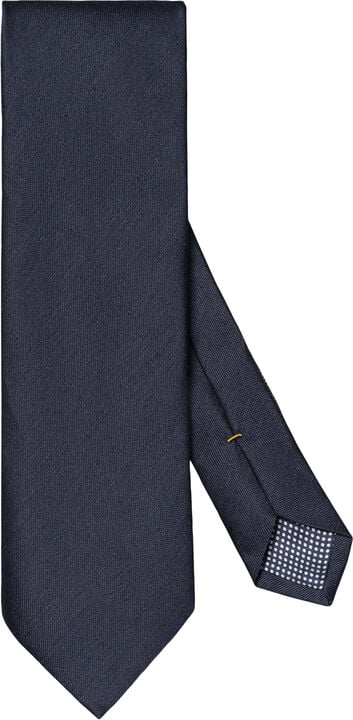 Dark blue Solid Silk Linen Tie