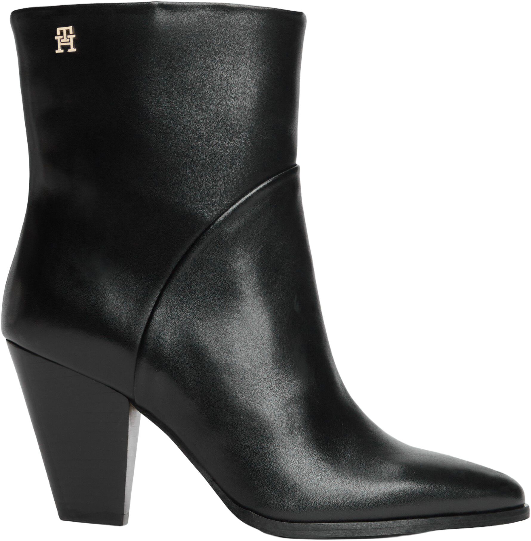 Leather Stiletto Heel Ankle Boots