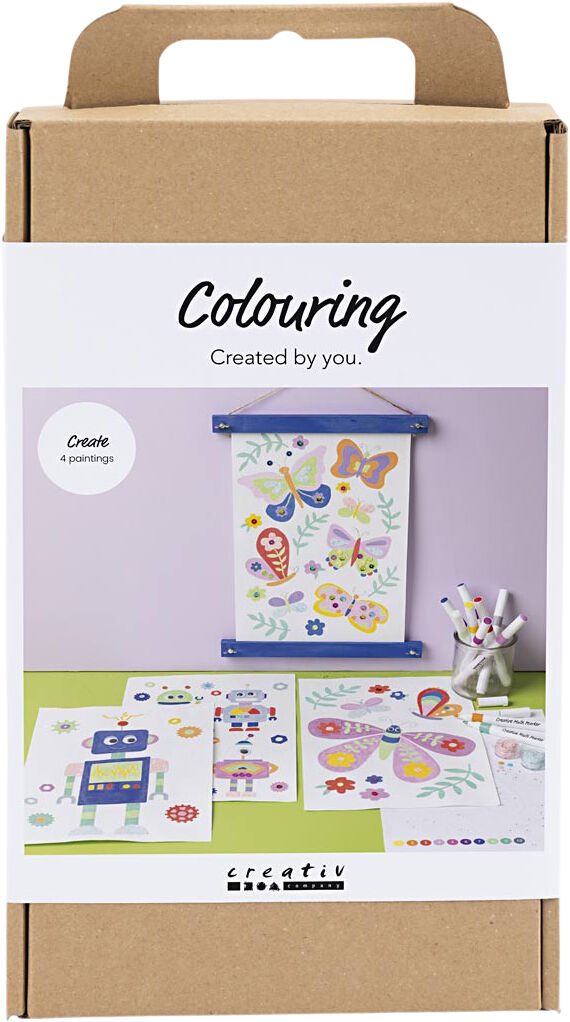 DIY Kit Farvel&aelig;gning, Sommerfugl og robot