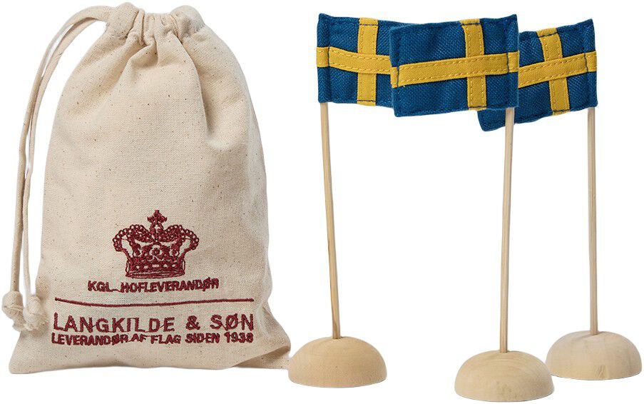 Mini bordflag med Svenske flag