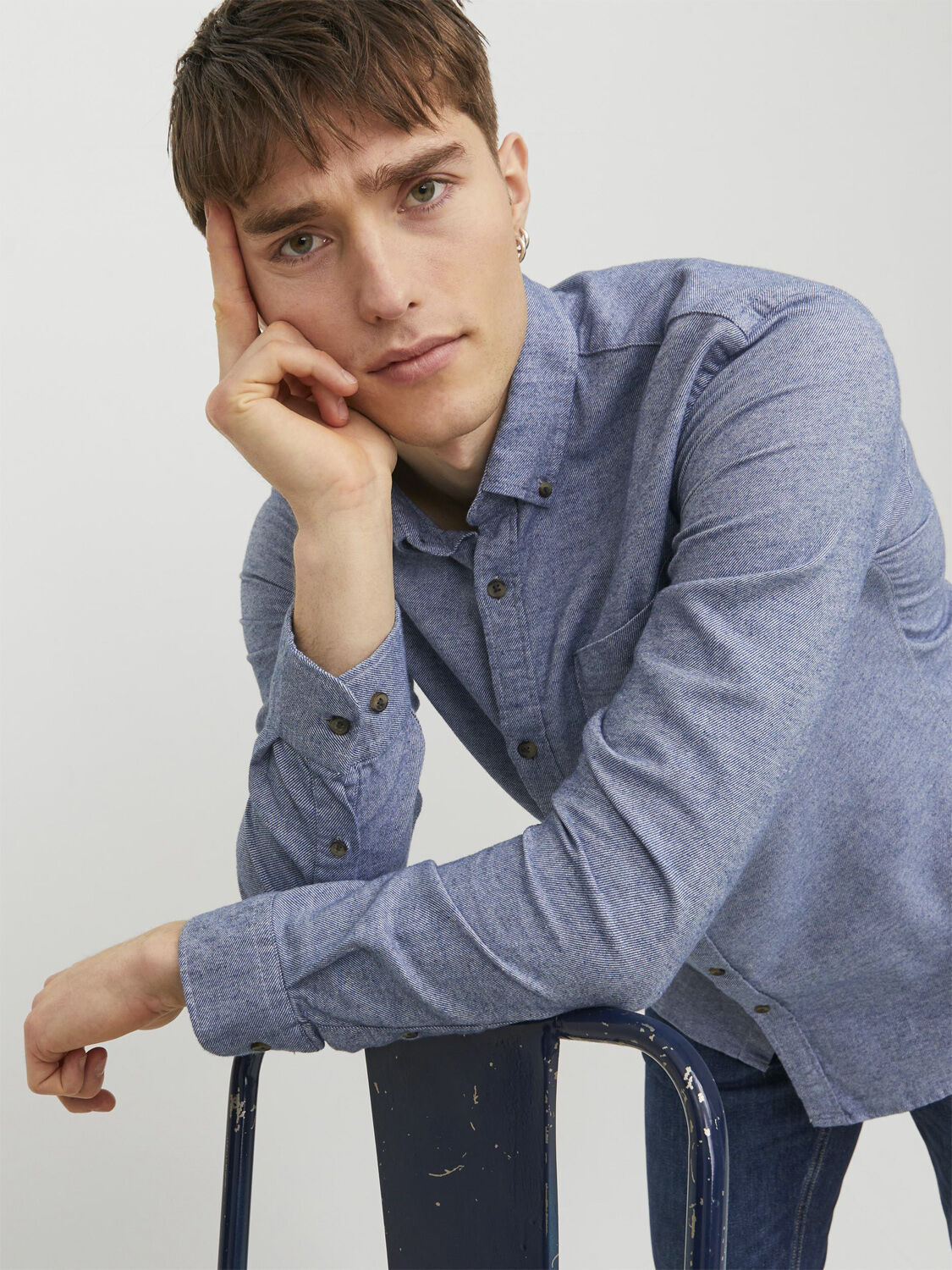 JJECLASSIC MELANGE SHIRT LS SN