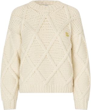 2497 Handknit, Handknit Cable Sweater