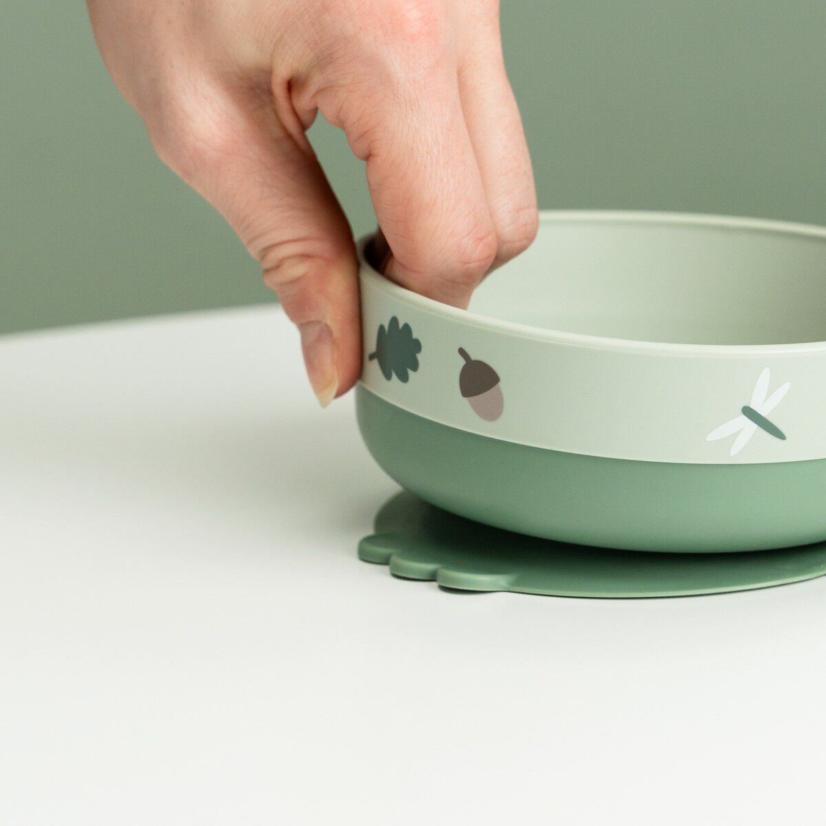 Foodie spises&aelig;t m/360&deg; kop Tiny trails Gr&oslash;n
