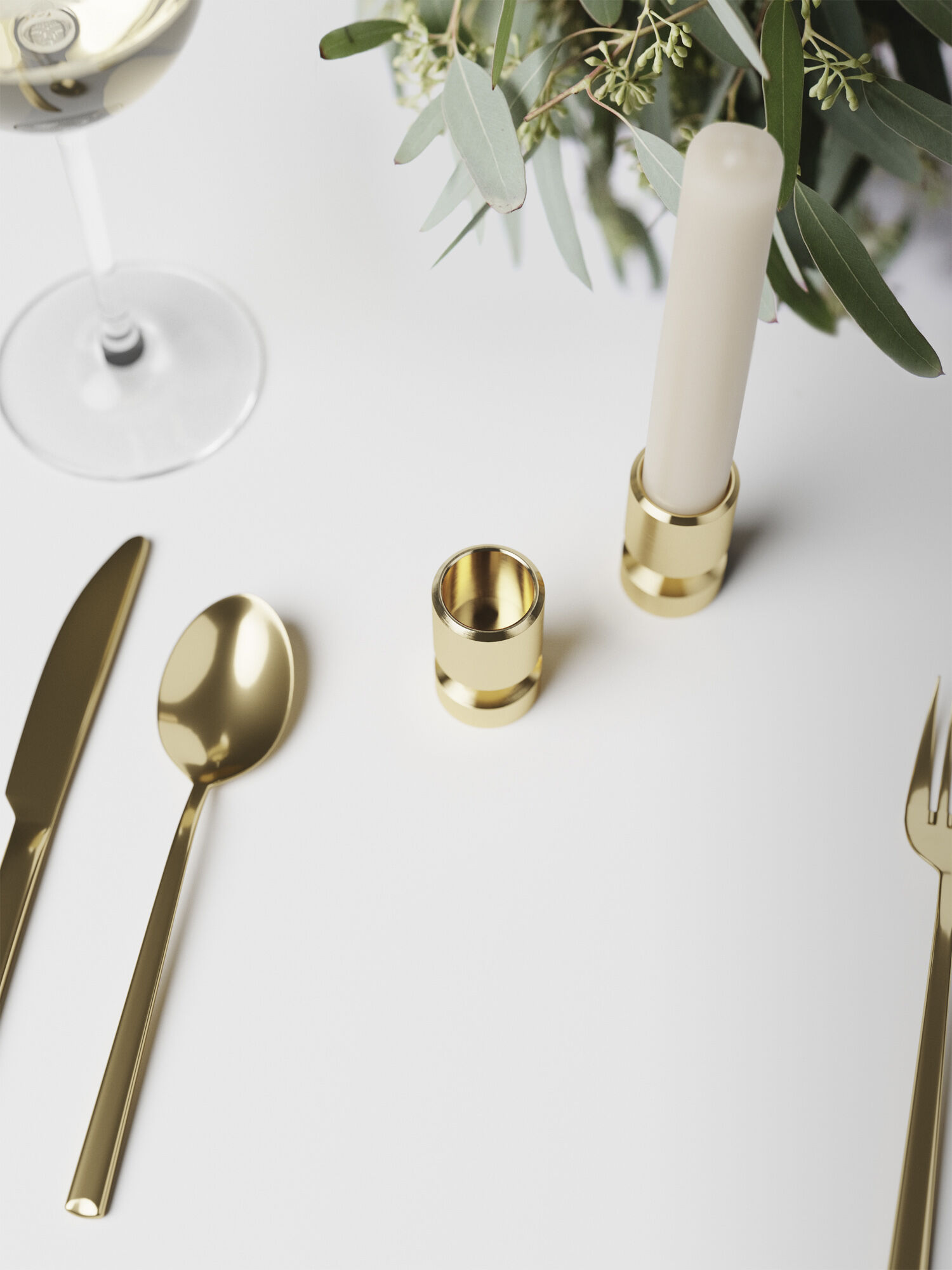 Manchet Candle Holder - brass