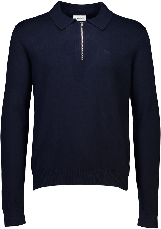 Ecovero L/S zip polo