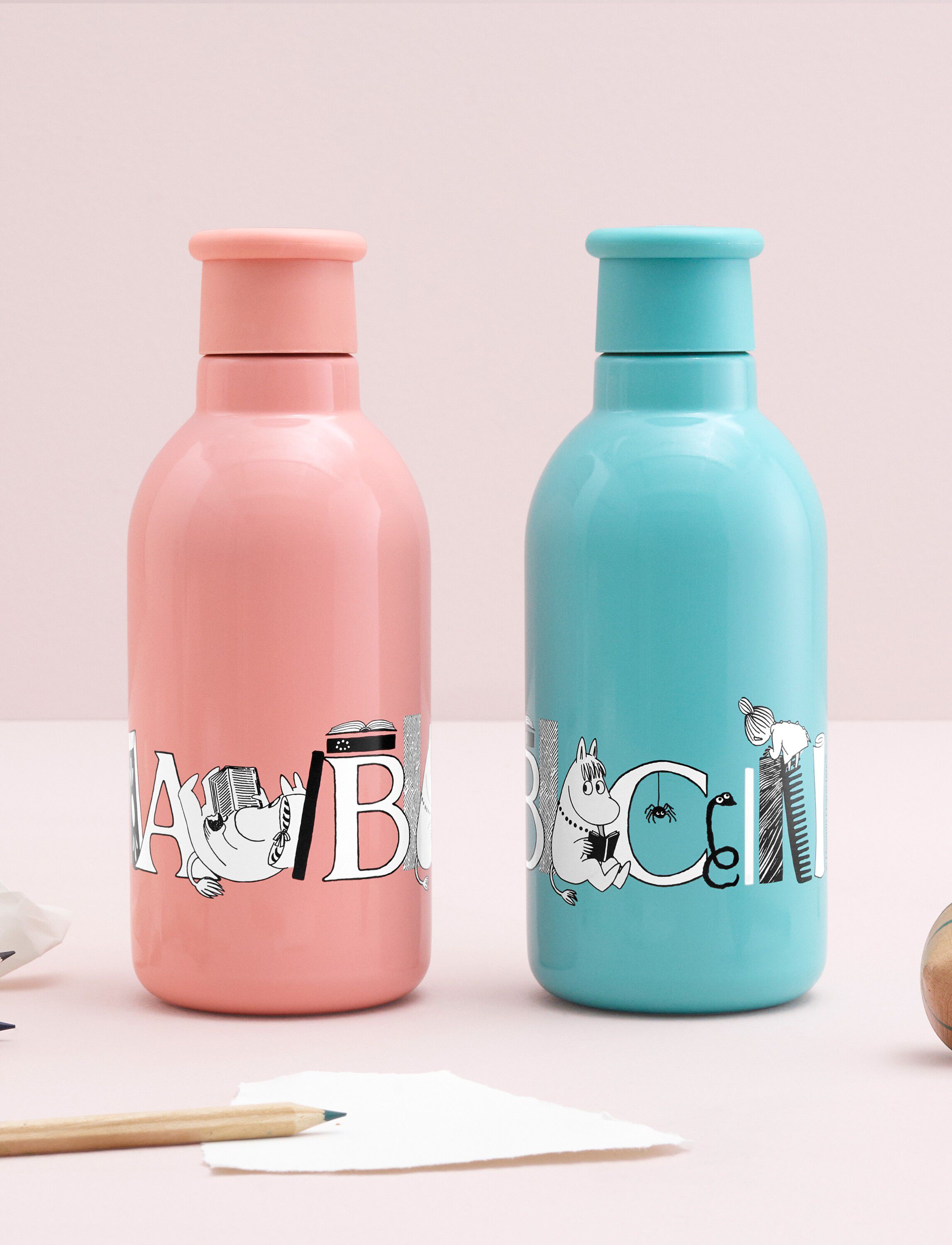 Moomin ABC termoflaske 0.5 l. Moomin turqouise