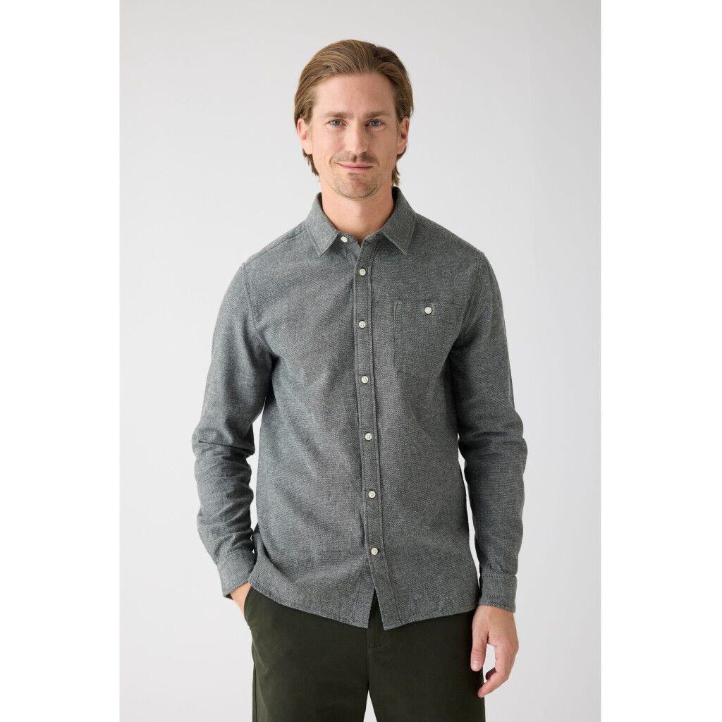 Organic Cotton Fishbone Flannel Shirt GOTS
