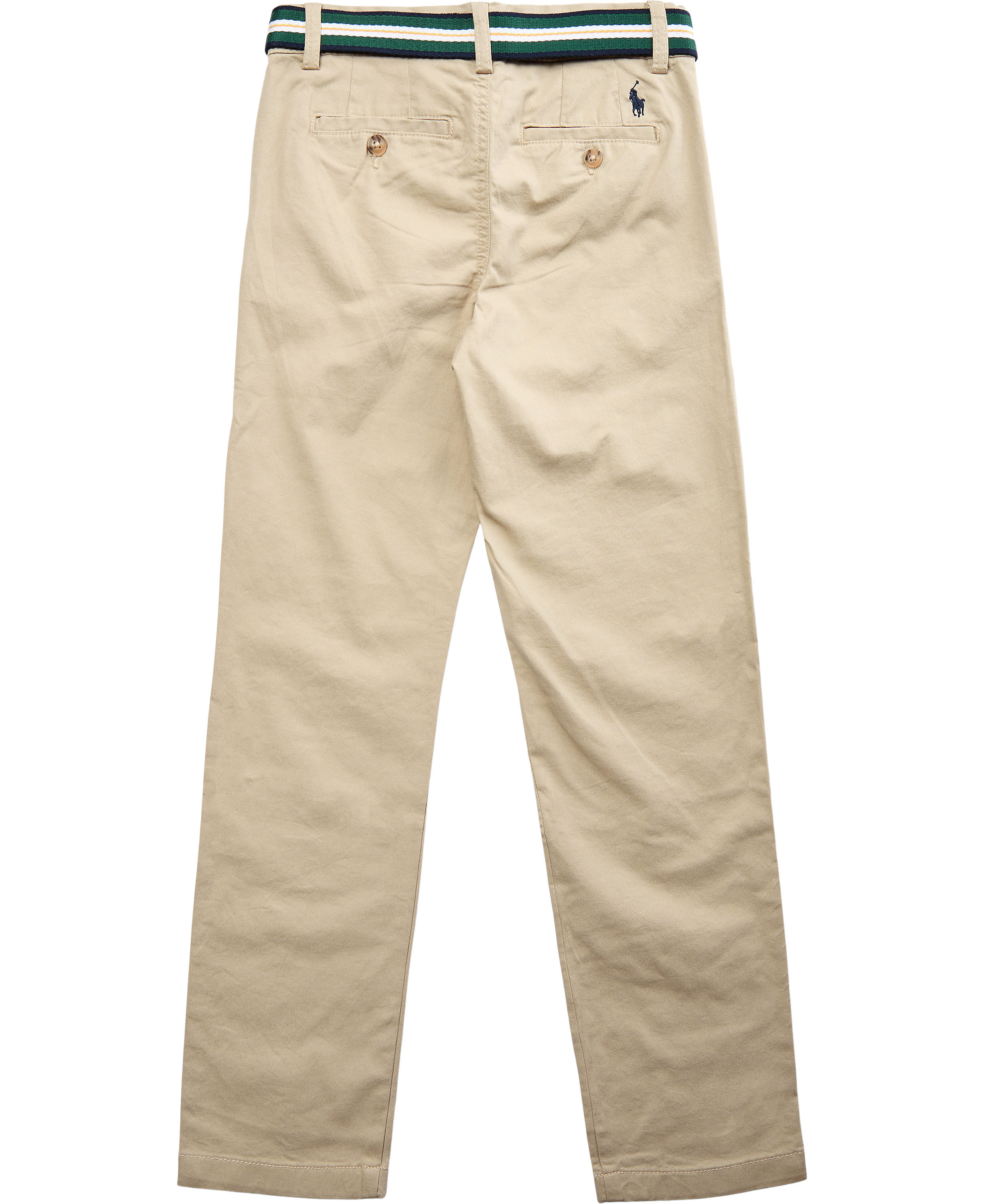 Belted Slim Fit Stretch Twill Pant